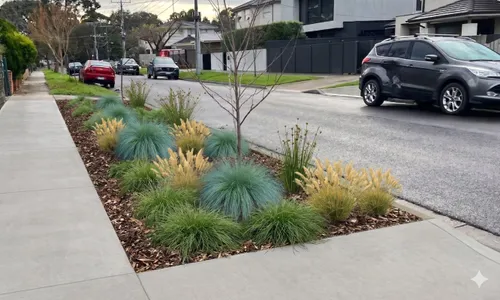 The Tussock & Texture nature strip planting style by Barnes and Bloom